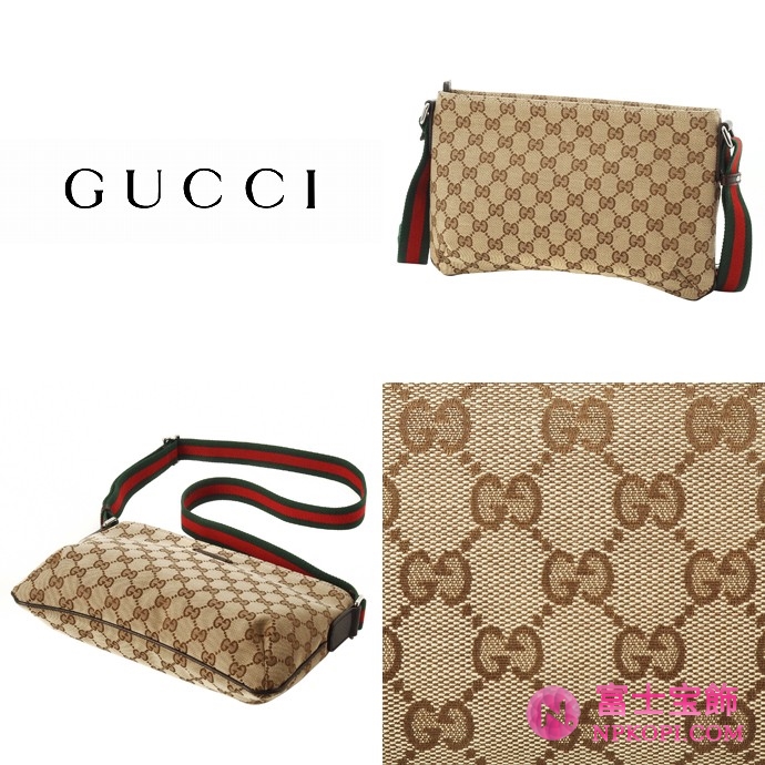 GUCCI/グッチ 2012年春夏GUCCI ORIGINAL定番キャンバスGG柄シグネチャーウェブスモールショルダーバッグ 189749 F4F5R 9791 